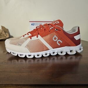 On Cloudflow Womens Rust Rose/white Running Sneakers Shoes Women's Sz 8 EUC
